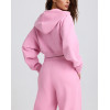 Women's long sleeve cropped zip up hoodies full zip cotton jackets with hood