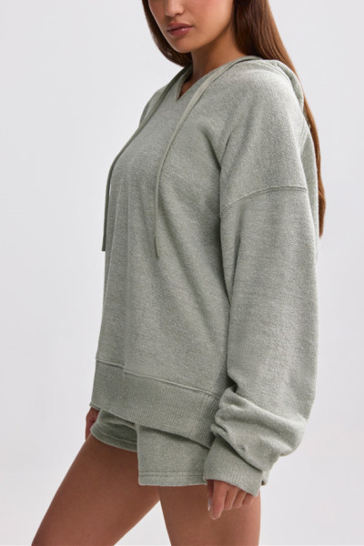 Women's relaxed fit cotton hoodies with adjustable hood