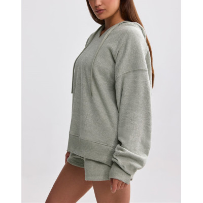 Women's relaxed fit cotton hoodies with adjustable hood