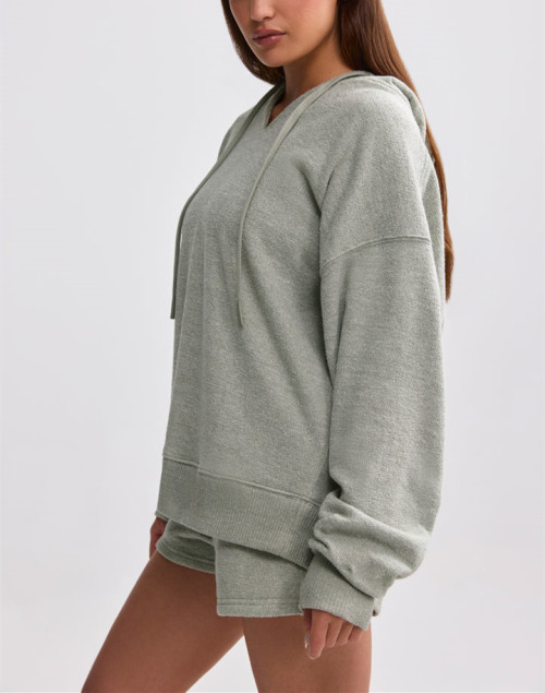 Women's relaxed fit cotton hoodies with adjustable hood