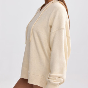 Women's relaxed fit cotton hoodies with adjustable hood