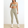 Women's spaghetti strap tube sports bra nude feeling medium impact gym top