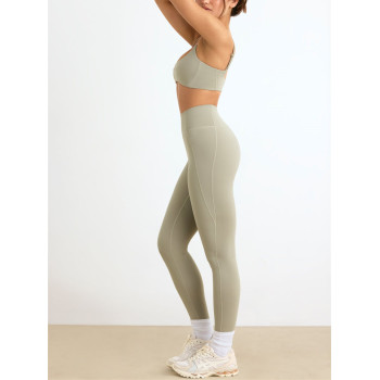 Women's spaghetti strap tube sports bra nude feeling medium impact gym top