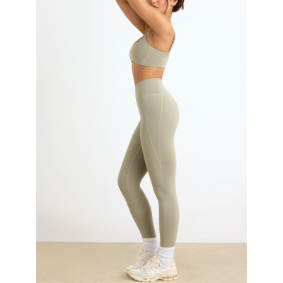 Women's spaghetti strap tube sports bra nude feeling medium impact gym top