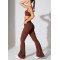 Crossover waist lightweight flared leggings with side pockets