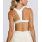Women's square neck wide strap sports bra racerback gym top with removable padding