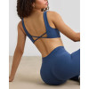 Women's plunge neck twist bra with open back light support backless sports bra