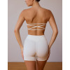 New arrival stylish tube bra buttery soft cross-back bandeau sports bra