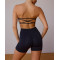 New arrival stylish tube bra buttery soft cross-back bandeau sports bra