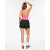 Lightweight ruched front scoop neck everyday sports bra with spaghetti strap gym top