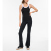Women's contrast trim scoop neck ribbed tank basic style fitted tank top