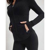New full zip up jackets with hiden pockets buttery soft fitted yoga jackets