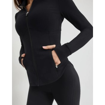 New full zip up jackets with hiden pockets buttery soft fitted yoga jackets