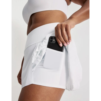New arrival pleated tennis skort high waist flowy skirts with built in shorts