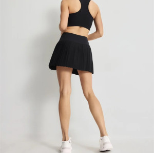 New arrival pleated tennis skort high waist flowy skirts with built in shorts