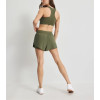 Women's 2 in 1 woven fabric training shorts high quality running shorts with side pockets