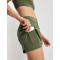 Women's 2 in 1 woven fabric training shorts high quality running shorts with side pockets