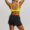 Women's 2 in 1 woven fabric training shorts high quality running shorts with side pockets