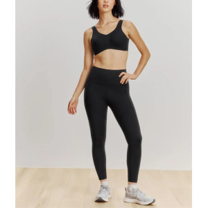 High waist compressive yoga leggings with mesh pockets squat proof fitness tights