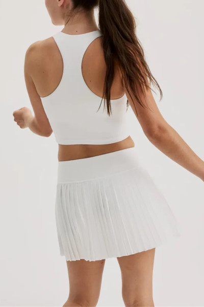 Women's classic racerback longline sports bra high neck lightweight sleeveless gym top
