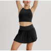Women's classic racerback longline sports bra high neck lightweight sleeveless gym top