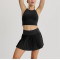 Women's classic racerback longline sports bra high neck lightweight sleeveless gym top