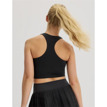 Women's classic racerback longline sports bra high neck lightweight sleeveless gym top