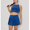 Women's classic racerback longline sports bra high neck lightweight sleeveless gym top