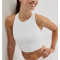 Women's classic racerback longline sports bra high neck lightweight sleeveless gym top