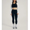 Mid rise compressive basic leggings for women squat proof stretchy yoga leggings
