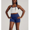 Tummy control compressive gym shorts high rise nylon spandex biker shorts