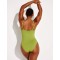 Deep v neck one piece swimsuits with adjustable straps lower back high leg swimwear