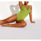 Deep v neck one piece swimsuits with adjustable straps lower back high leg swimwear