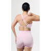 Scoop neck strappy back sports bra classic buttery soft gym bra
