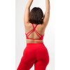 Scoop neck strappy back sports bra classic buttery soft gym bra