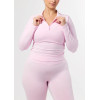 Women's long sleeve quarter zip yoga jackets light weight athletic fit fitness jackets