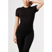 Breathable short sleeve fitted t shirts light weight stretchy tees for women