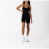 Women's square neck one piece bike shorts with open back adjustable strap short jumpsuits