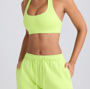 Women's athleisure style relaxed fit cotton shorts with side pockets