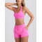 Women's athleisure style relaxed fit cotton shorts with side pockets