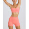Women's scoop neck back cross sports bra medium support gym bra with adjustable straps