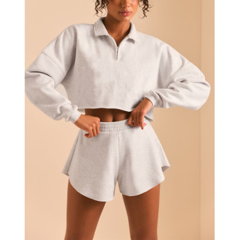 Women's mid rise cotton shorts athleisure style running shorts