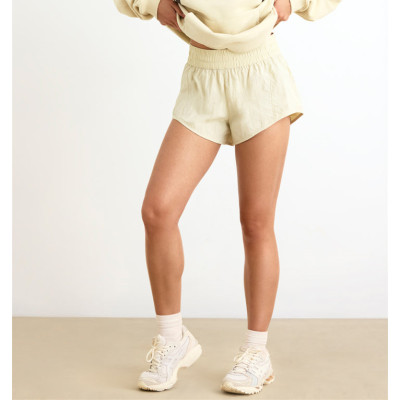 High waist elastic waist woven shorts light weight gym shorts