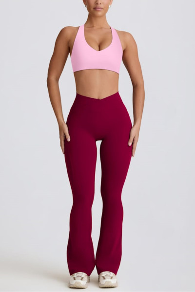 Tummy control contouring fit bootcut leggings with side pockets