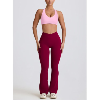 Tummy control contouring fit bootcut leggings with side pockets