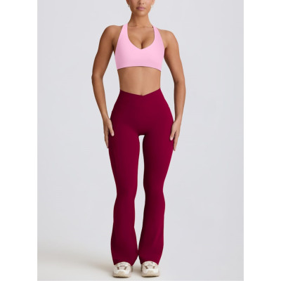 Tummy control contouring fit bootcut leggings with side pockets