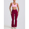 Tummy control contouring fit bootcut leggings with side pockets