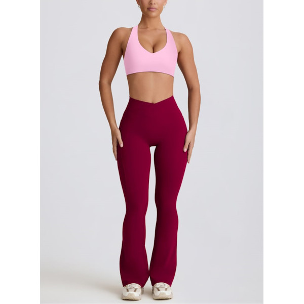 Tummy control contouring fit bootcut leggings with side pockets