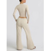 Low rise wide leg cotton pants for women soft cozy fit joggers