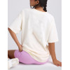 Short sleeve loose fit cotton t shirts for women light weight crew neck sports tees